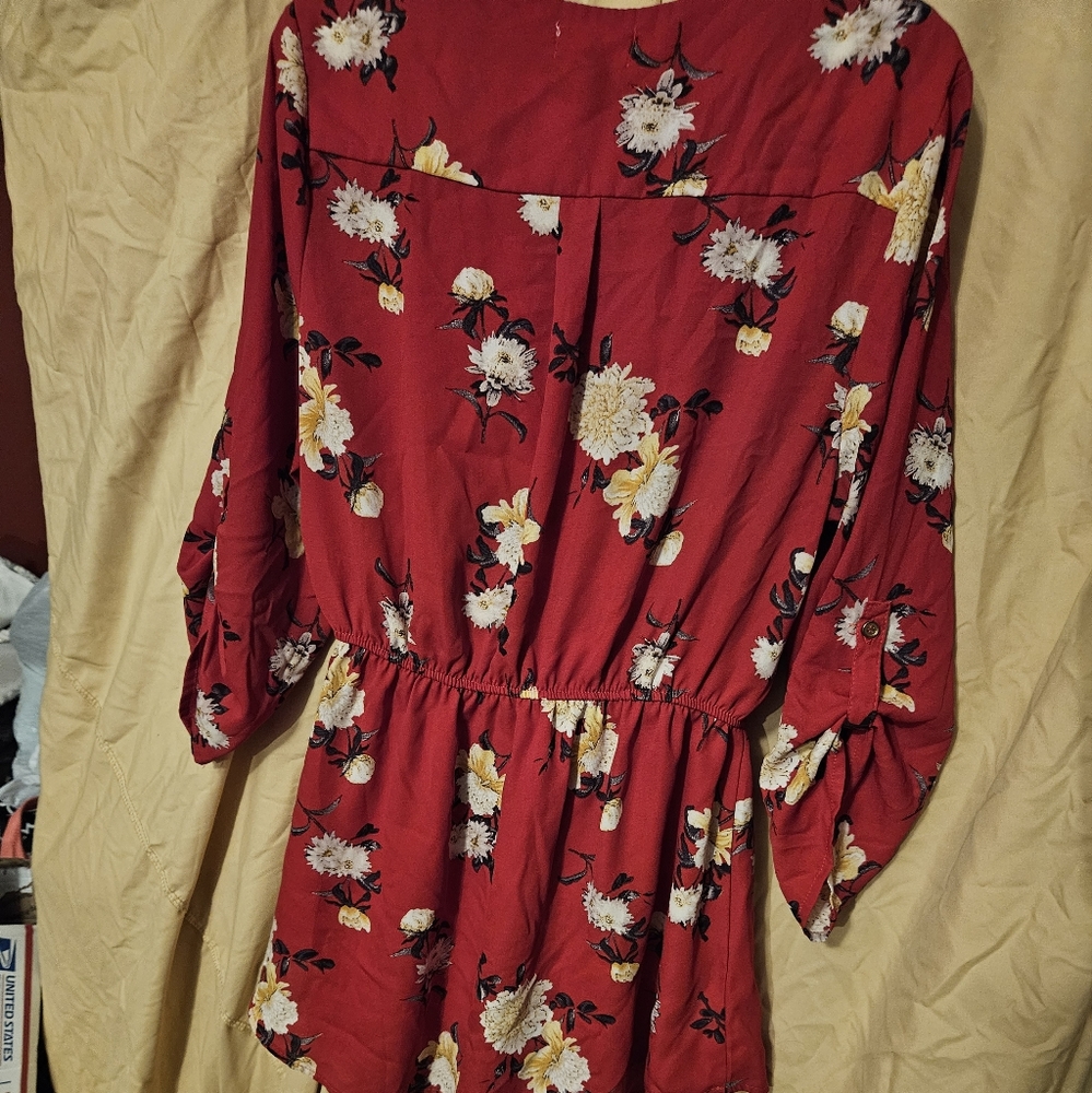 Stella Tweed flowered tunic top- 1X